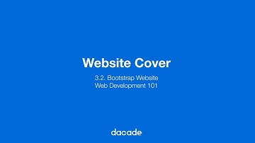 Website Cover - Bootstrap Website - Web Development 101 - dacade