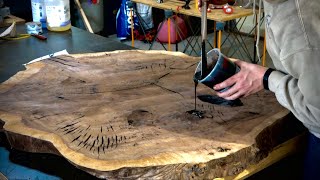 Super Rare Burl Turned into One Of A Kind Table