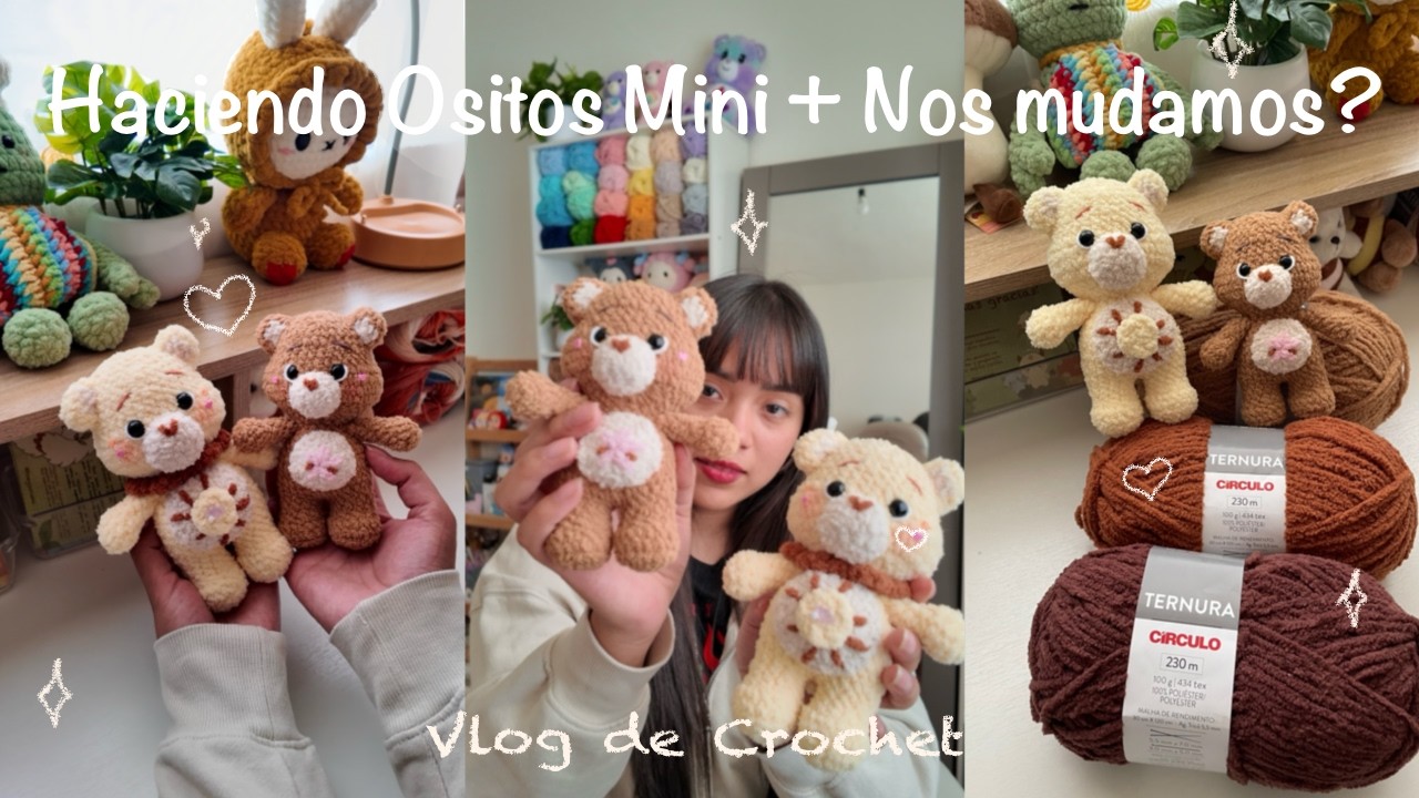 Haciendo Ositos Minis 💖 Nos vamos a mudar? | Vlog Crochet Toeygurumi