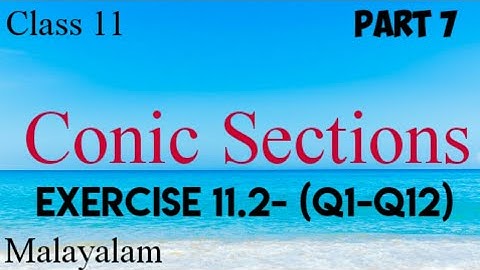 Plus One Maths |Conic sections |Parabola|Exercise 11.2-(Q1-Q12)|Malayalam