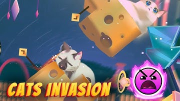 "Cats Invasion" by qMystic and more (Geometry Dash)