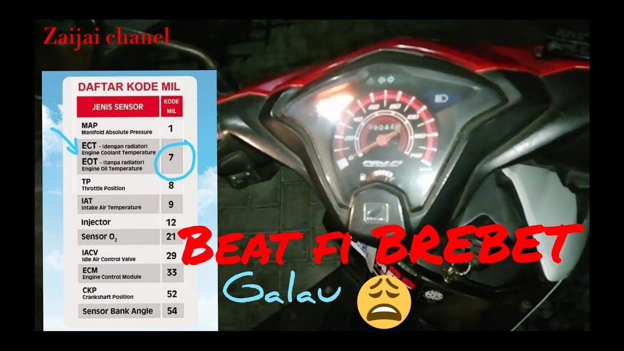 Beat injeksi brebet beat injeksi kode mil muncul 7 kedipan - YouTube