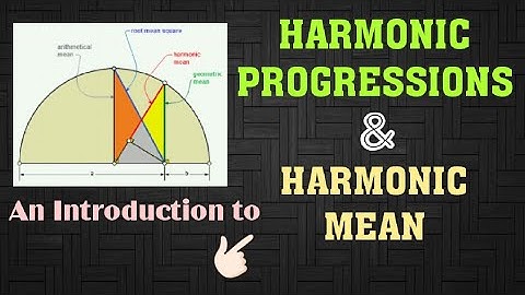 HARMONIC PROGRESSIONS & HARMONIC MEAN - An Introduction
