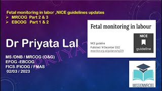 Fetal monitoring in labor - NG 229 published in December 2022.