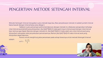 Metode Setengah Interval - Metode Numerik