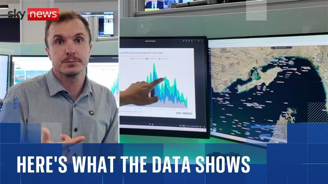 Data suggests ships are taking one route more than the other in the Strait of Hormuz