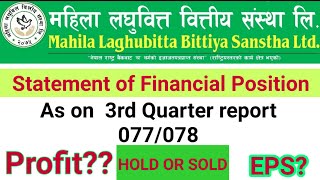 Mahila Laghubitta  || Nepal share market|| Full analysis || Quater report || Nepse || MLBSL || IPO