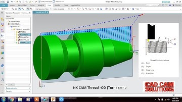 NX CAM #TURNING Thread OD - Part 2