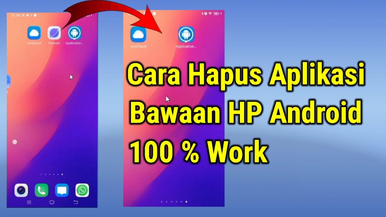 Cara Hapus Aplikasi Bawaan di HP Android 100 % Work - YouTube