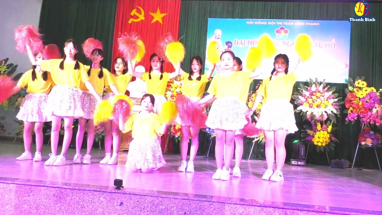 MÚA HOA THƠM DÂNG BÁC | Đại hội cháu ngoan Bác Hồ | Nhóm múa trường THCS Thị trấn Vĩnh Thạnh. B Định