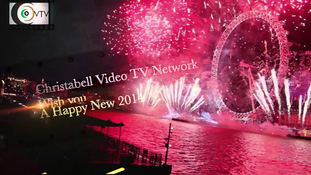 London Celebrates New Year 2014 Fireworks Display in Central London