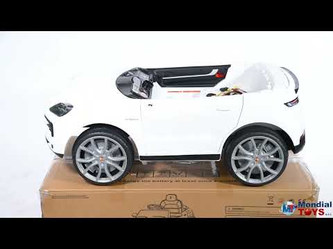 Auto Elettrica Macchina per Bambini Porsche Cayenne 12V con Telecomando Video
