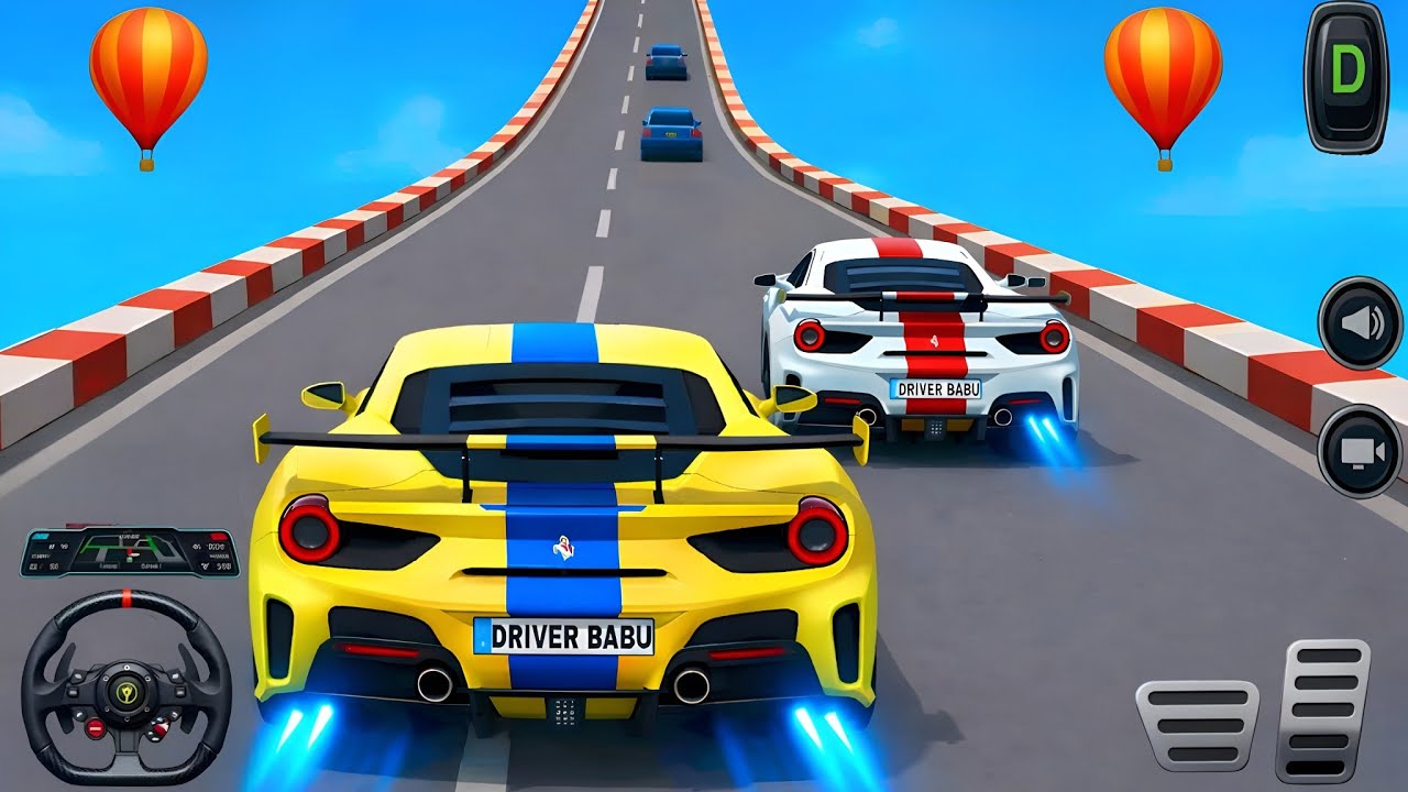 Mega Ramp Sport Car Racing 3D - Extreme Car Stunts -Android Gamepla #megaramp  #3dgames  #carracing