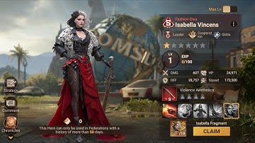 Isabella Vincens, de NIEUWE leider, superwapenheld, eerste blik in de game Doomsday, Last Survivors