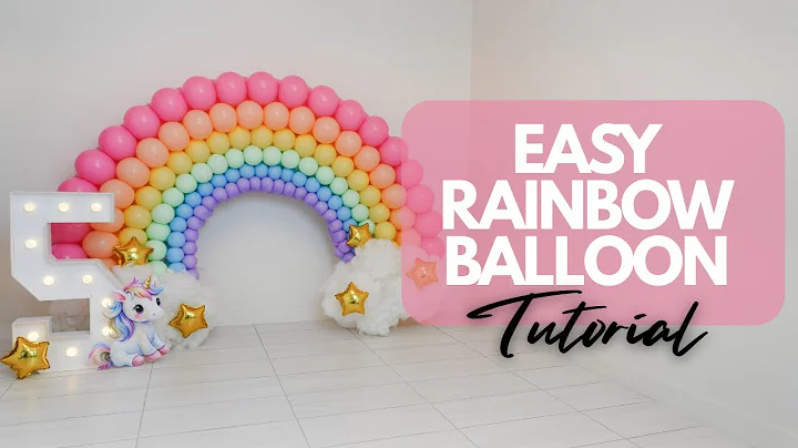 Rainbow Balloon Garland Arch Tutorial | DIY Rainbow Balloon Tutorial