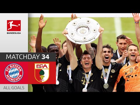 Lewy Record & Bayern Trophy Lift! | FC Bayern München – FC Augsburg | 5-2 | All Goals | MD 34