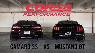 Camaro SS vs Mustang GT - Corsa Extreme exhaust comparison