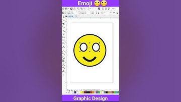 Corel Draw Simple Design 🔥🔥 || Emoji #shorts #short #youtubeshorts #viral #coreldraw #virel #logo