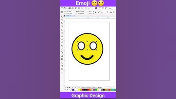 Corel Draw Simple Design 🔥🔥 || Emoji #shorts #short #youtubeshorts #viral #coreldraw #virel #logo