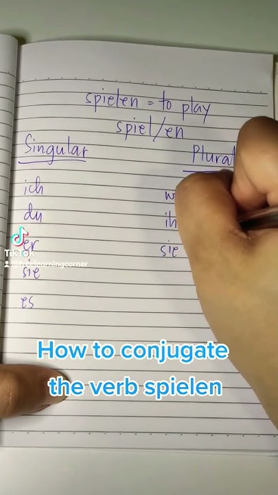 Easily conjugate the verb spielen 🇩🇪💯🤗 #funlearning #easylearning # ...
