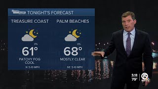 WPTV First Alert Weather forecast for Evening of Wednesday, Nov. 19, 2025