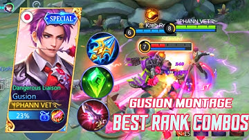 GUSION MONTAGE BEST RANK COMBOS | GUSION HYPER CARRY TEAM | MOBILE LEGENDS