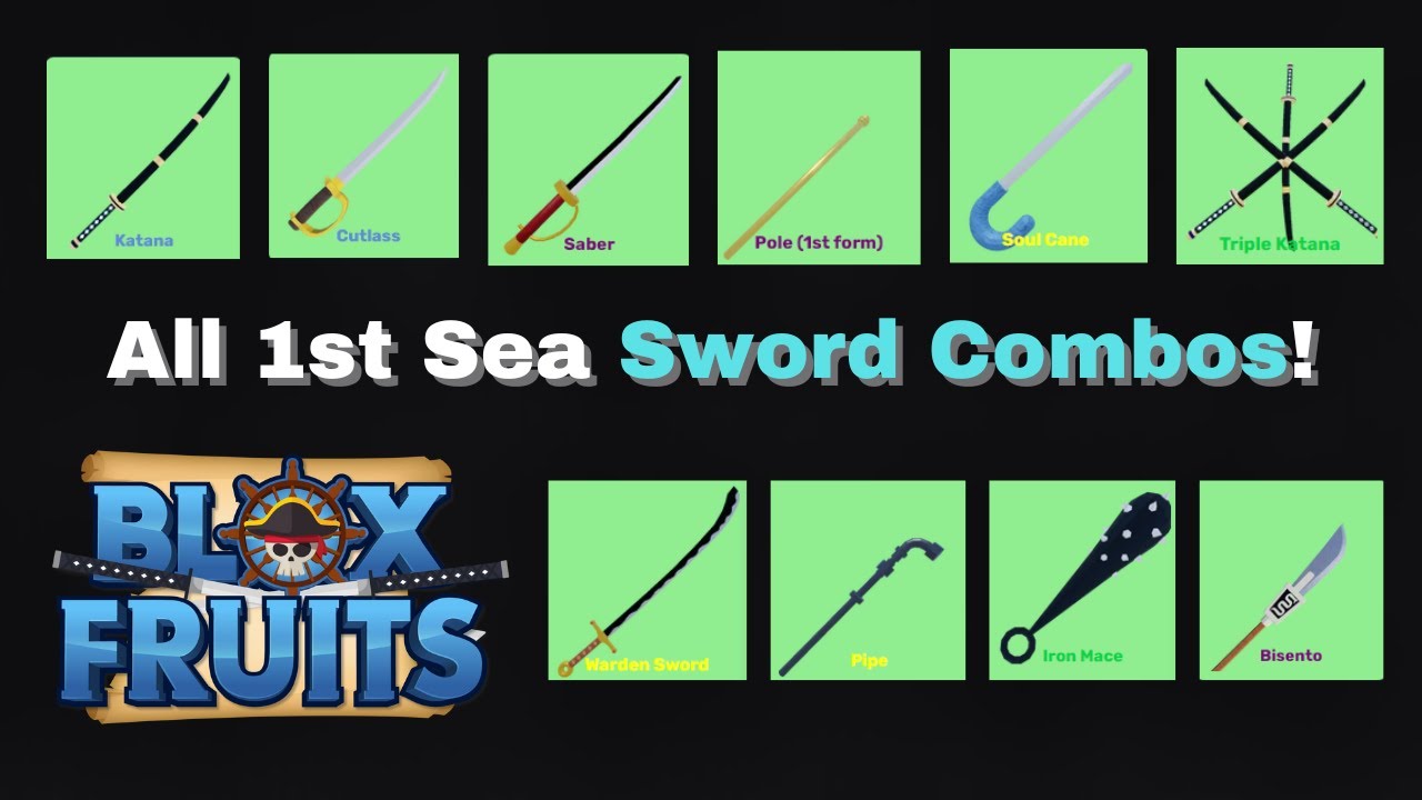 Best Combo With All Swords From First Sea Blox Fruits Youtube