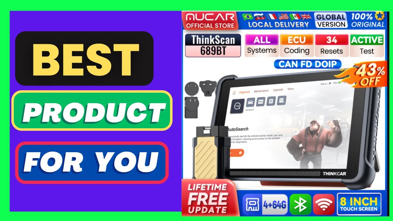 THINKCAR THINKSCAN 689BT All System Car Diagnostic Tool