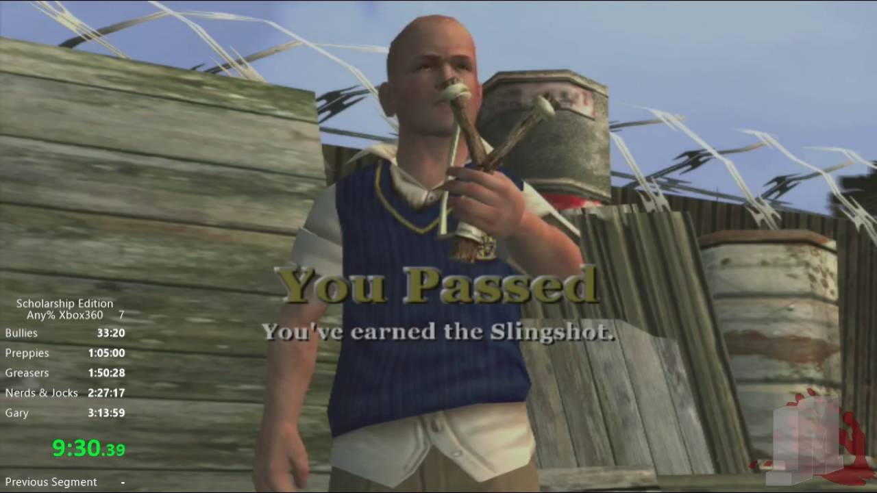Bully: SE *Former* Console World Record Speedrun any% in 