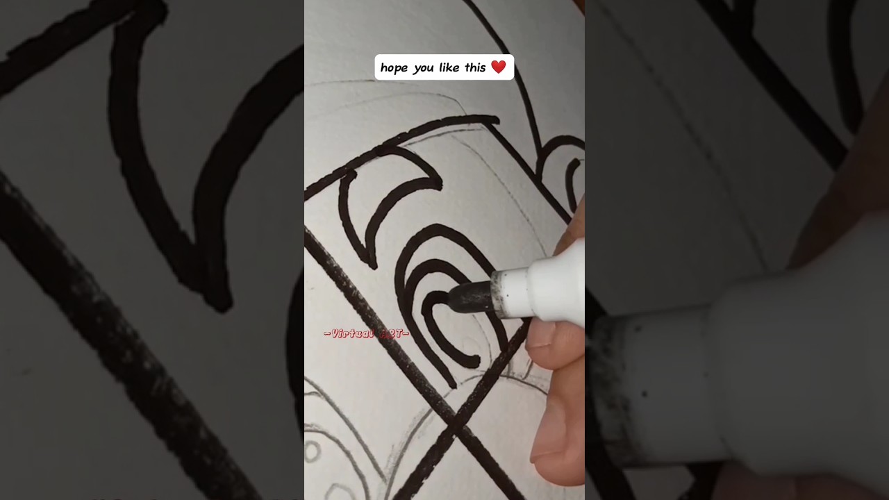 One drawing , but 4 different parts ( part 1 ).. Glitch effect 😱 