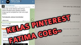 KELAS PINTEREST FATIMA COEG SEASON 2, ALGORITMA BARU METODE SAMA HASIL LUAR BIASAAAAA~ cuan