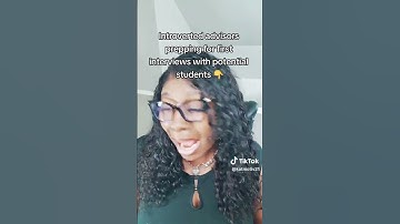 Preparing for Student Interviews as an Introverted Advisor #shortvideo #advice #introvert #interview