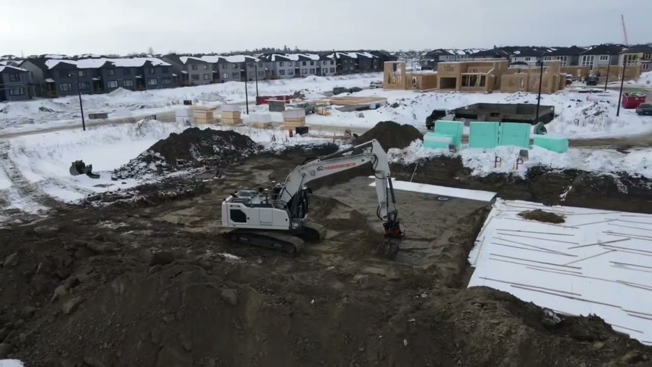 Winter basement excavation