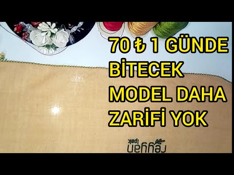 243.💕70₺ 1 GÜNDE BİTECEK ZARİF LERİN BAŞ TACI İĞNE OYASI MODELİ