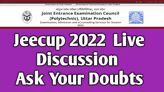 jeecup result 2022 | jeecup answer key 2022 | up polytechnic result 2022 kab aayega live discussion