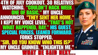 "She Couldn't Hack Basic," My Uncle Laughed—Then The Green Beret Beside Him Called Me His Instructor