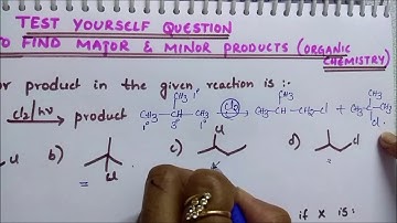 Test yourself question trick to find Major & Minor products