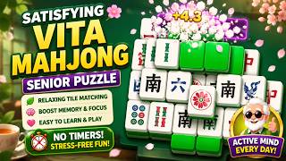 Satisfying Vita Mahjong Senior Puzzle: Relaxing Tile Matching for an Active Mind screenshot 2