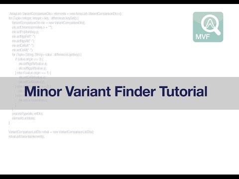 Minor Variant Finder Software Tutorial