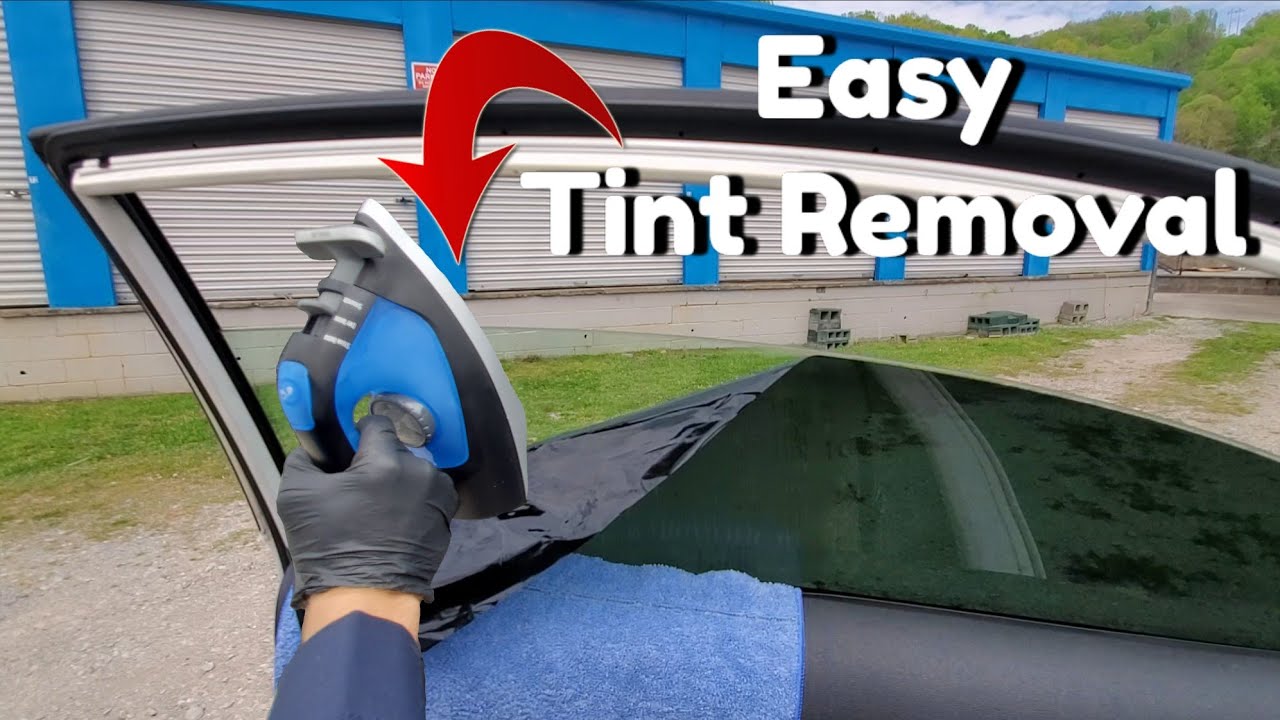 Remove VERY old window tint without damaging defroster 