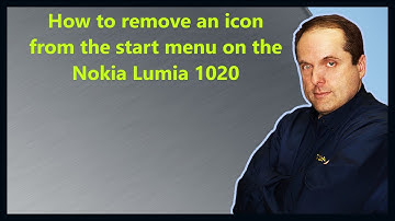 How to remove an icon from the start menu on the Nokia Lumia 1020
