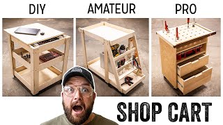 3 LEVELS of Shop Carts - DIY to PRO Build