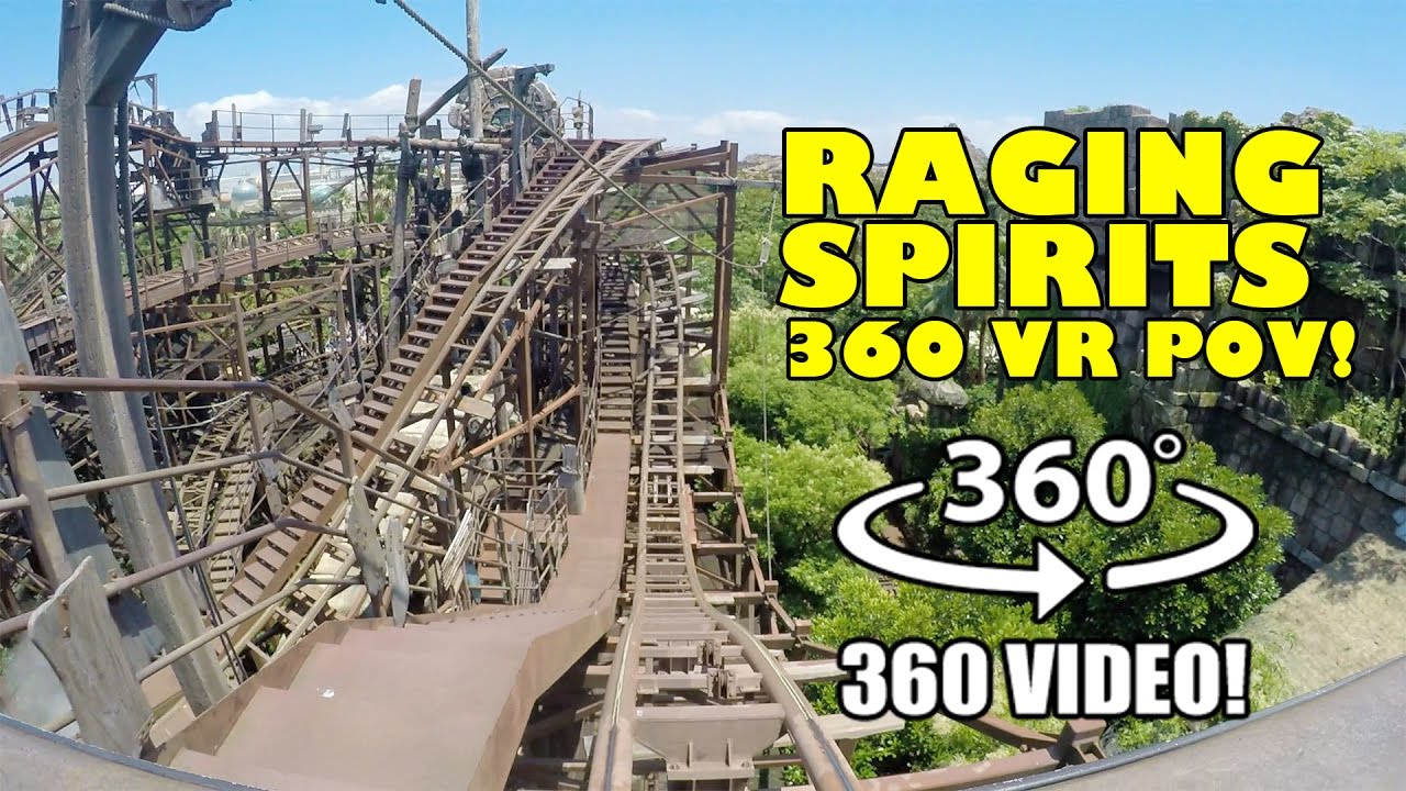 Raging Spirits 360 Vr Roller Coaster On Ride Pov Tokyo Disneysea