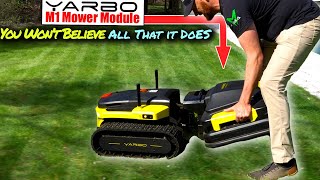 FINALLY a robot mower that has a BUILT IN STRING TRIMMER and cuts high