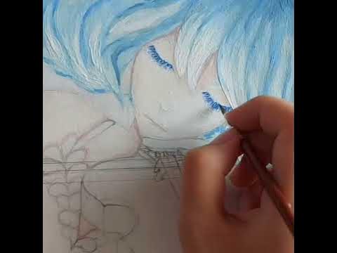🎨Гуашеві фарби. Малюнок Стеллочки, моєї учениці - YouTube