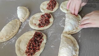 The best-selling meat pita recipe in Turkey. easy fast and delicious