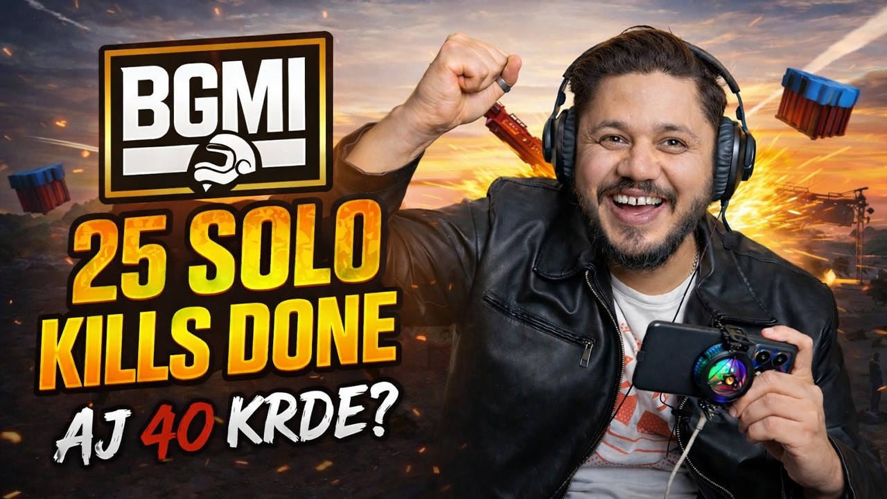 40 SOLO FINISHES CHALLENGE, BGMI LIVE! CONQUEROR RANK PUSH