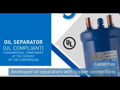 Castel has developed oil separators with copper connections