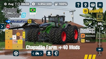 Farming Simulator 23 +40 Mods Map Chapadão Farm | Map tour | Brazil Map