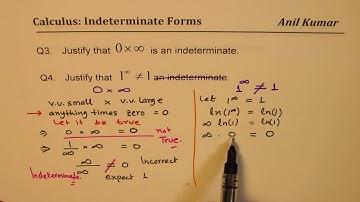 Calculus 2 Indeterminate Forms | Why ONE  to the power INFINITY is NOT one